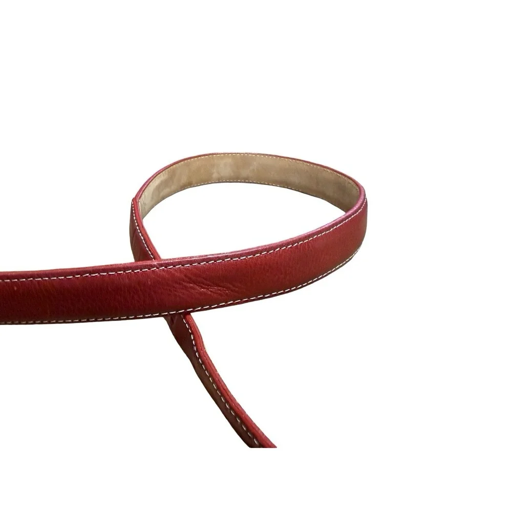 Brighton Leather Belt Red Brown Sz 32 M/L  B30027‎